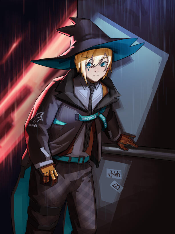 Fanart merging the design of Nijisanji vtubers Fulgur Ovid and Millie Parfait