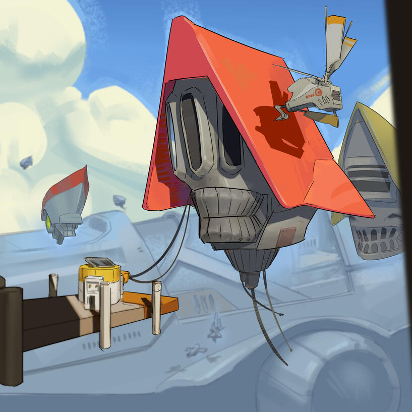 Sci-fi design illustration